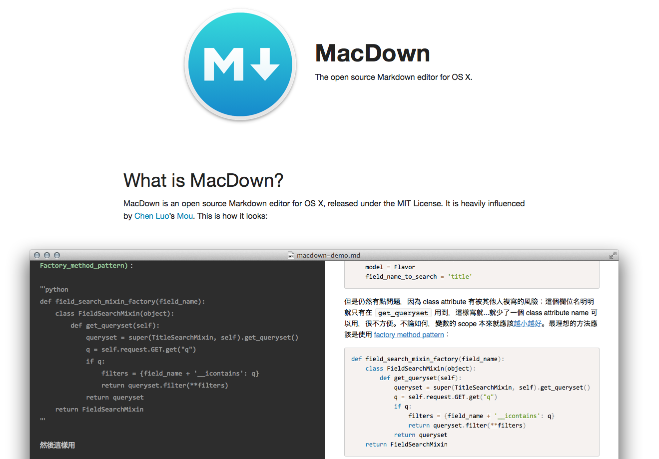 MacDown by Tzu-ping Chung (@uranusjr)