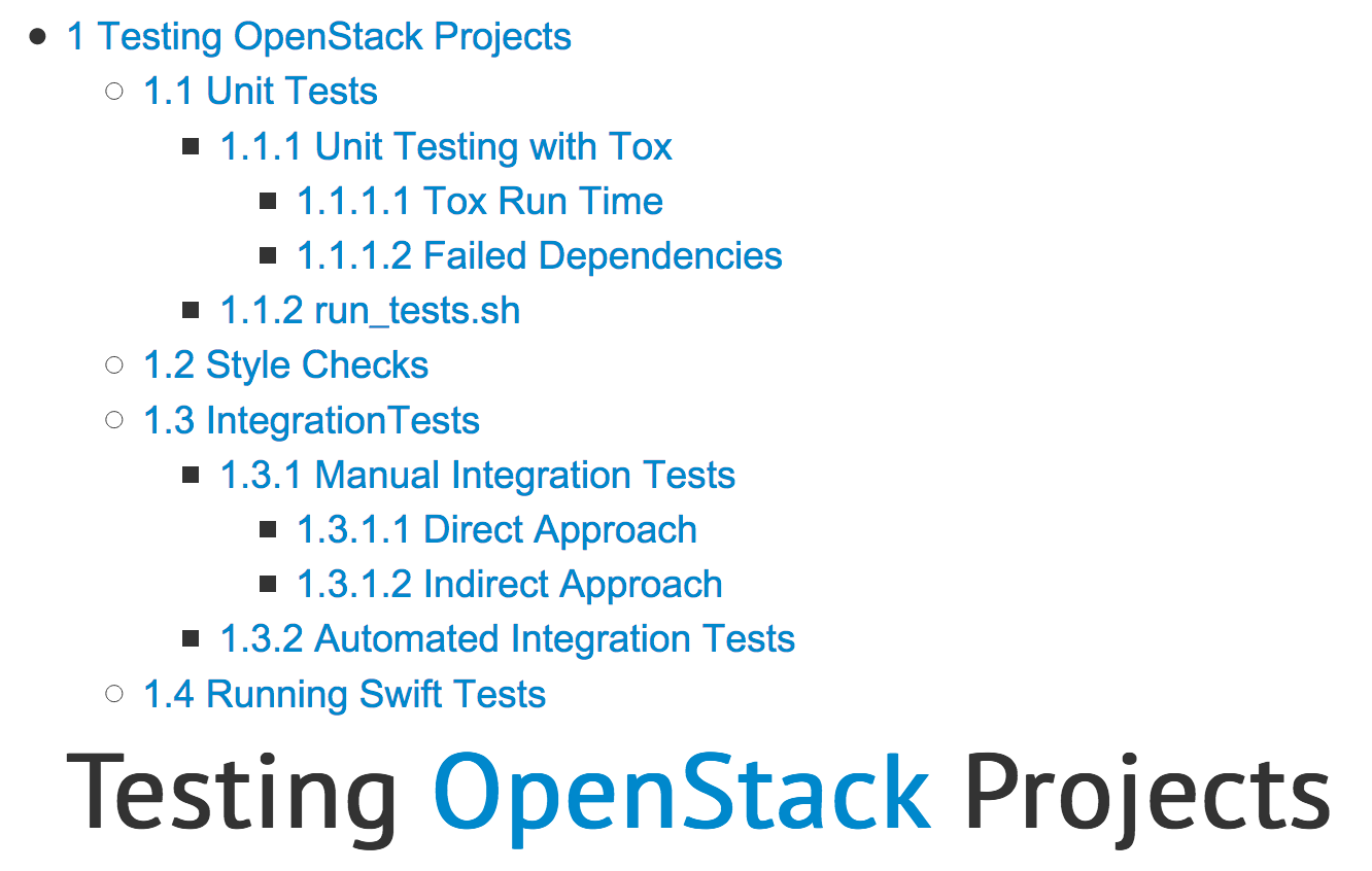 Testing in OpenStack